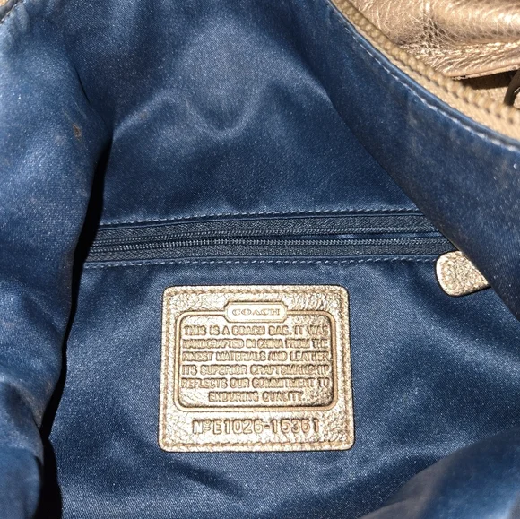 Coach Kristen Brown Tan‎ Embossed Python Leather Purse Hobo E1026 15361 - Picture 14 of 16